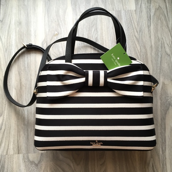 kate spade Handbags - Kate Spade New York bow striped Satchel nwt
